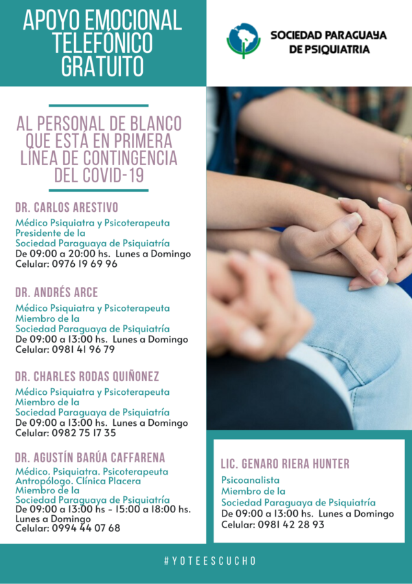 Sociedad Paraguaya de Psiquiatría habilita atención online a profesional médico - .::RADIO NACIONAL::.