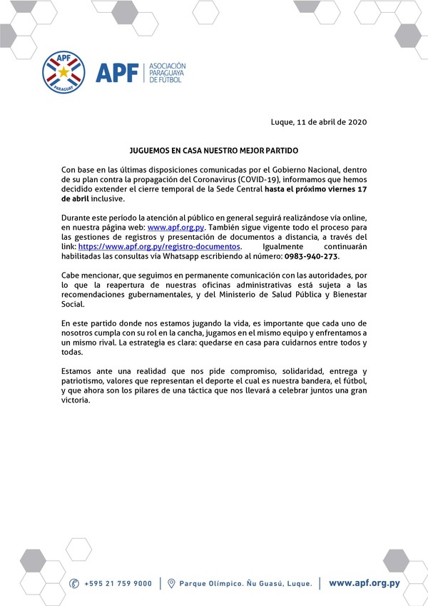 APF extiende cierre temporal de su Sede Central - .::RADIO NACIONAL::.