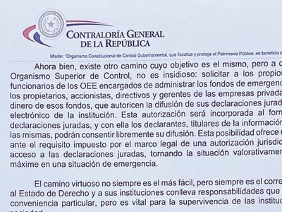 Según Contraloría, pedido de oenegés riñe con marco legal