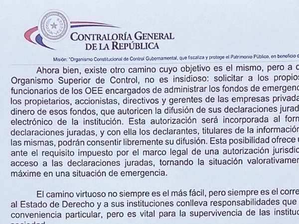 Según Contraloría, pedido de oenegés riñe con marco legal