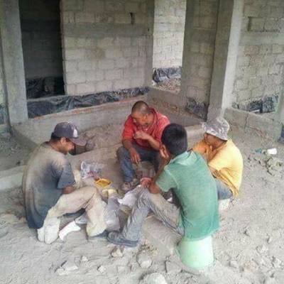 Tereré es suspendido para albañiles en obras civiles