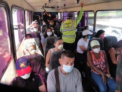 Pasajeros sin tapabocas no abordarán buses desde hoy Lunes 13. | Info Caacupe
