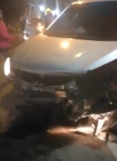 (VIDEO) Detuvieron a uniformado quien en aparente estado de ebriedad ocasionó un accidente automovilístico