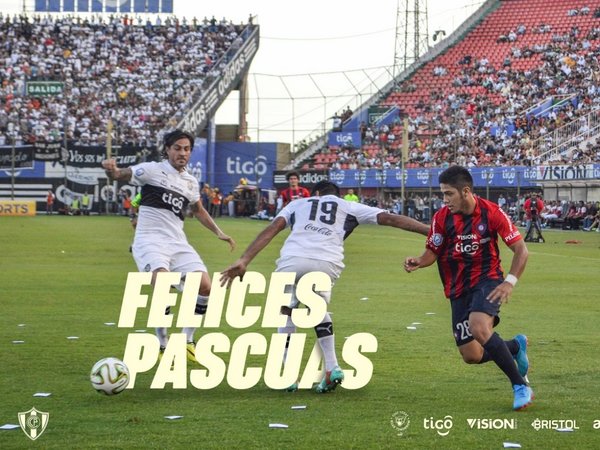 Cerro felicita por Pascuas con dedicatoria incluida al Olimpia