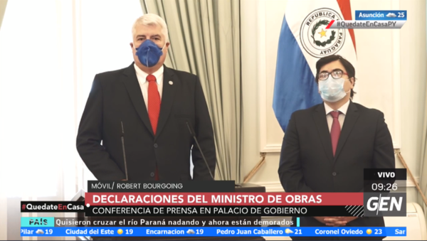 HOY / Conferencia de prensa del ministro de Obras Públicas Arnoldo Wiens