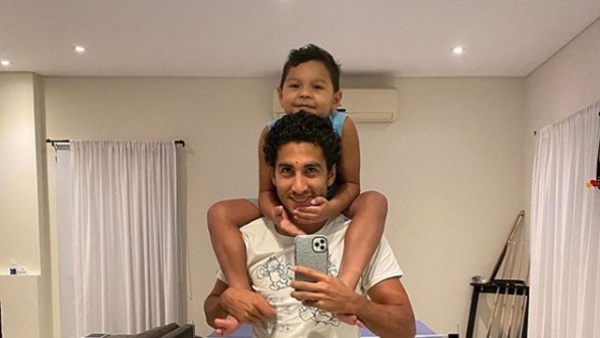 El hijo de Cecilio Domínguez también recibió la visita del “Conejo de Pascua”