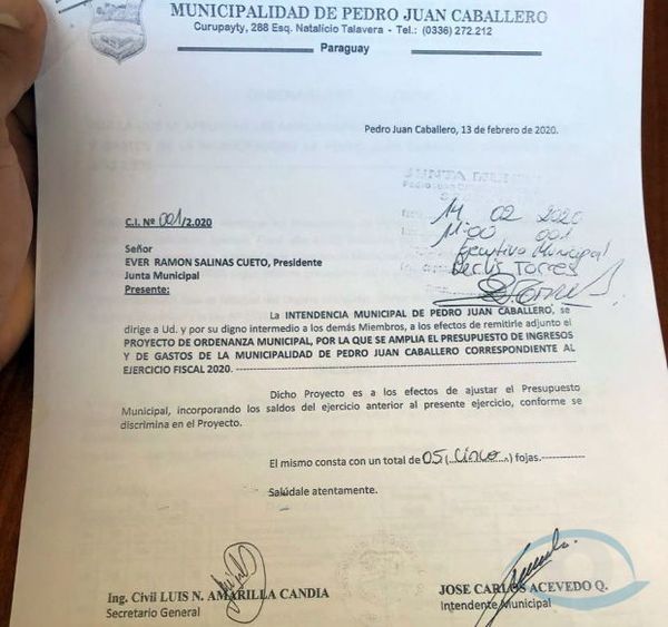 La Junta rechazan pedido de ampliación presupuestaria y lo devuelven al ejecutivo municipal