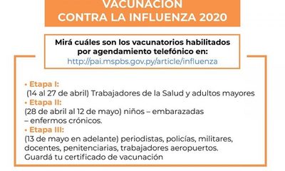 Vacunación contra influenza se hará con agendamiento
