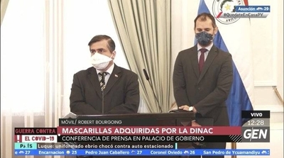 HOY / La Secretaria Nacional de Anticorrupción, realiza una conferencia de prensa sobre las mascarillas adquiridas por la Dinac