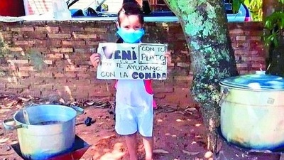 "Vení con tu plato que te ayudamos con la comida"