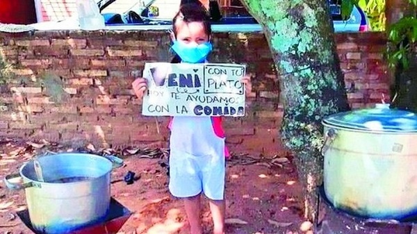 "Vení con tu plato que te ayudamos con la comida"