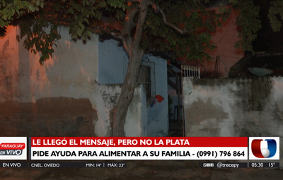 Mujer solicita ayuda para alimentar a su familia