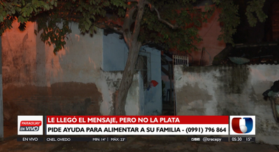 Mujer solicita ayuda para alimentar a su familia