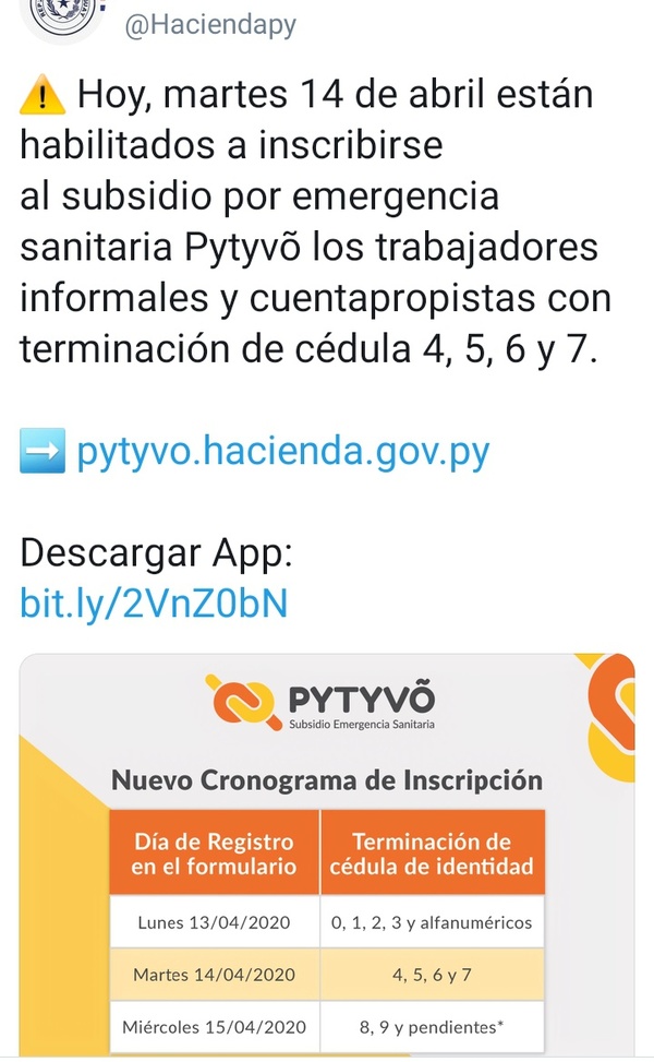 Hoy darán a conocer los primeros beneficiados de Pytyvõ | Info Caacupe