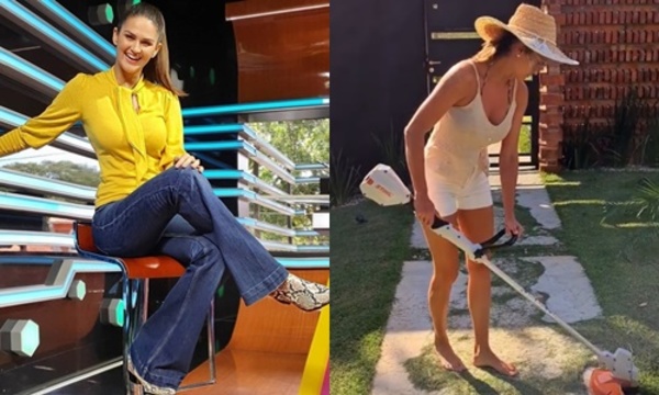 Leryn Franco mostró sus habilidades de jardinería