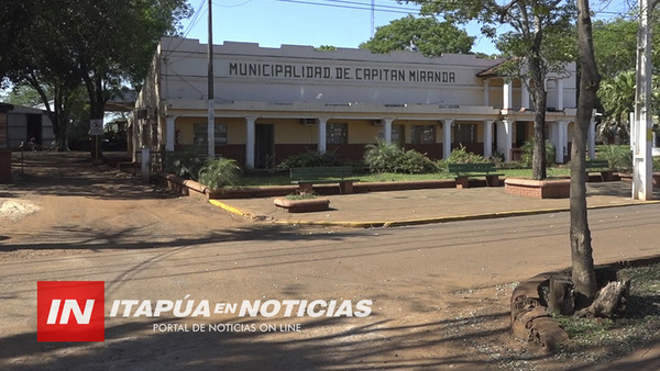 INTENDENTE DE CAPITÁN MIRANDA RECLAMA TRANSFERENCIAS AL GOBIERNO NACIONAL.