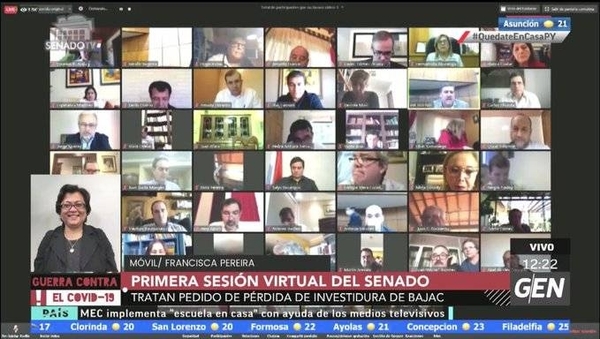HOY / Habló la Senadora María Eugenia Bajac, en la primera sesión virtual del senado donde se trata su pérdida de investidura