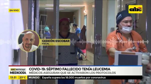COVID-19: Séptimo fallecido tenía leucemia - ABC Noticias - ABC Color