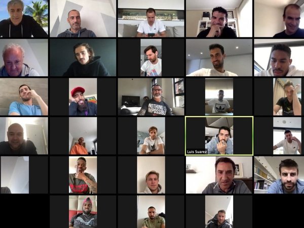 El encuentro virtual entre todo el plantel del Barcelona