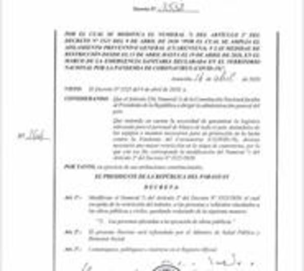 Decreto presidencial exceptúa a obras públicas - Paraguay.com