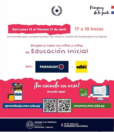 MEC implementa “Tu escuela en casa” a través de canales de televisión - ADN Paraguayo