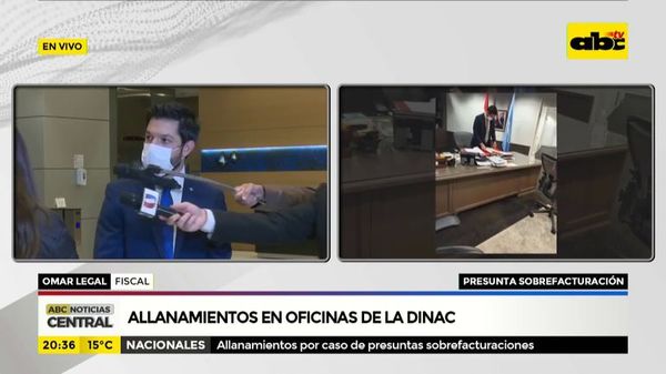 Allanamientos en oficinas de la Dinac - ABC Noticias - ABC Color