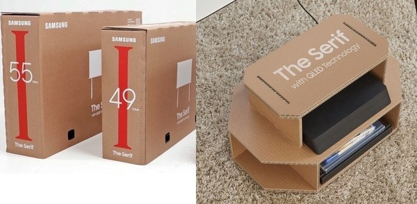 Samsung lanza cajas de cartón para sus televisores que pueden reutilizarse como muebles