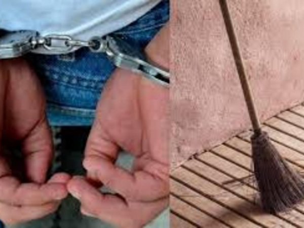 Con un palo de escoba golpeó brutalmente a su pareja
