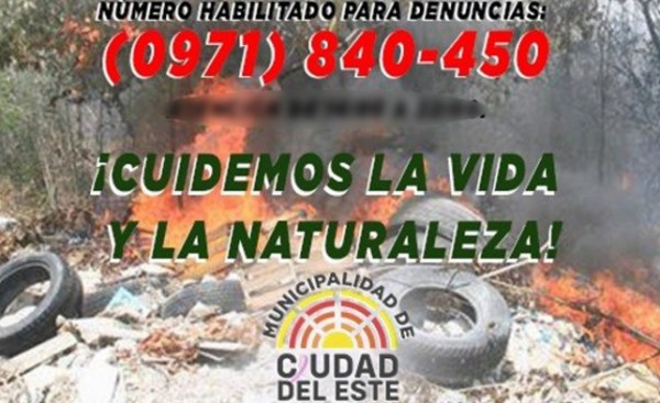 Instan a denunciar a quienes queman basura ante la comuna