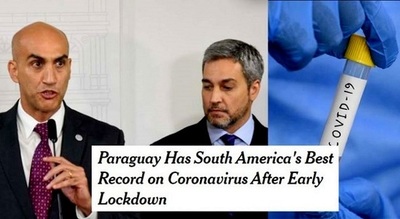 Periodico de Estados Unidos destaca a Paraguay en el control del Coronavirus