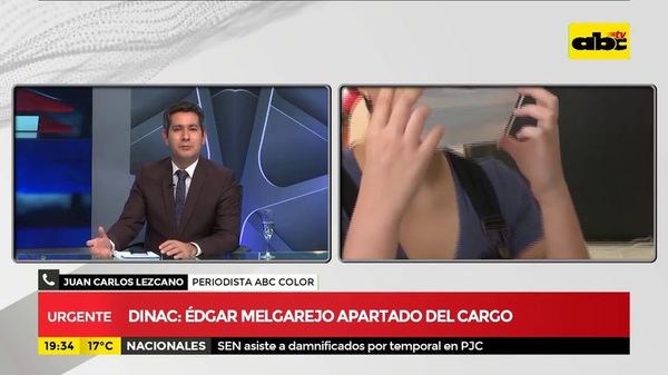 Dinac: Édgar Melgarejo apartado del cargo - ABC Noticias - ABC Color