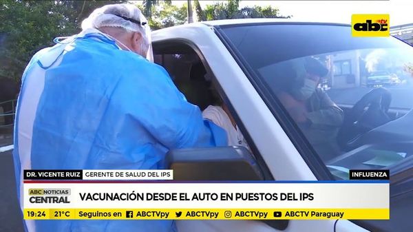 Influenza: Vacunación desde el auto en puestos de IPS - ABC Noticias - ABC Color