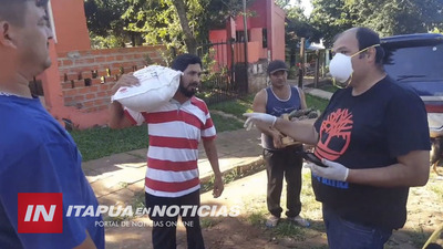 SIGUEN DISTRIBUYENDO VÍVERES A FAMILIAS HUMILDES. 