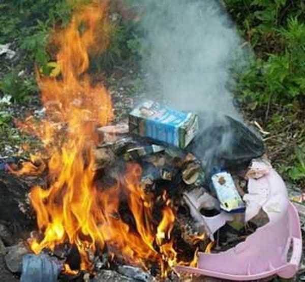 ¡No quemes basura mientras te quedas en casa!
