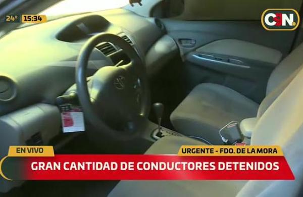 Conductores detenidos en control policial - C9N