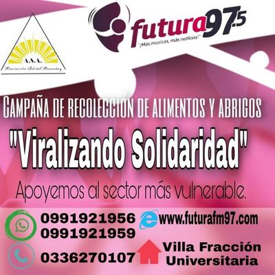 Radio Futura lanza campaña de recolección de alimentos y abrigos
