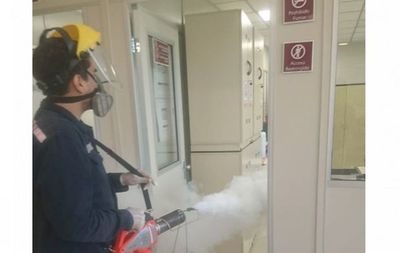 Fumigan sede de la Dirección del Registro Automotor