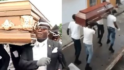|VIDEO| Colombia: policías hicieron el “baile del ataúd” del meme viral para prevenir el Covid-19
