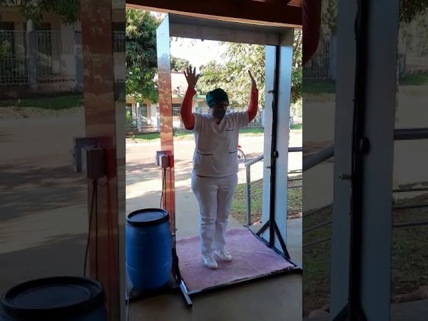 INSTALAN BARRERA DE DESINFECCIÓN EN USF DE CAPITÁN MIRANDA