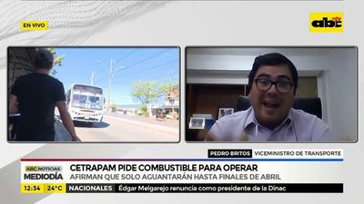 Cetrapam pide combustible para operar - ABC Noticias - ABC Color