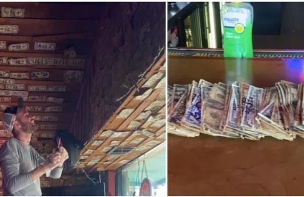 Un bar sacó los 'billetes de la suerte' dejados por sus clientes para pagarle a sus empleados - C9N