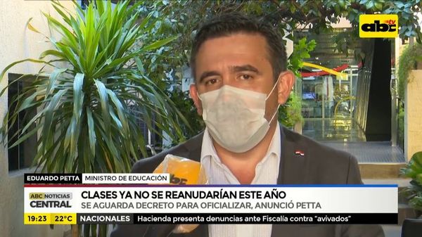 Los estudiantes ya no volverían a clases este año anunció el Ministro Petta - ABC Noticias - ABC Color