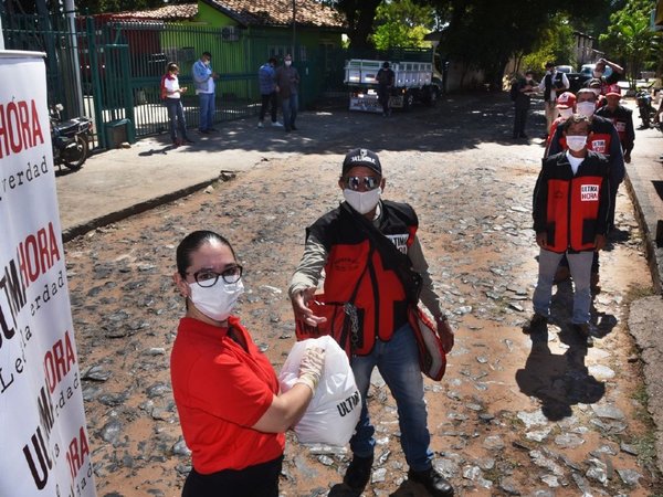 Última Hora inició la distribución de kits de alimentos a canillitas
