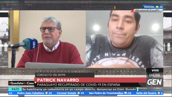 HOY / Patricio Navarro, paraguayo recuperado del Covid-19 en Madrid