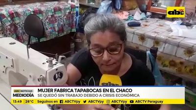 Mujer fabrica tapabocas en el Chaco - ABC Noticias - ABC Color