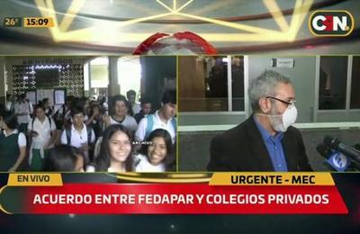 Acuerdo entre FEDAPAR y colegios privados - C9N