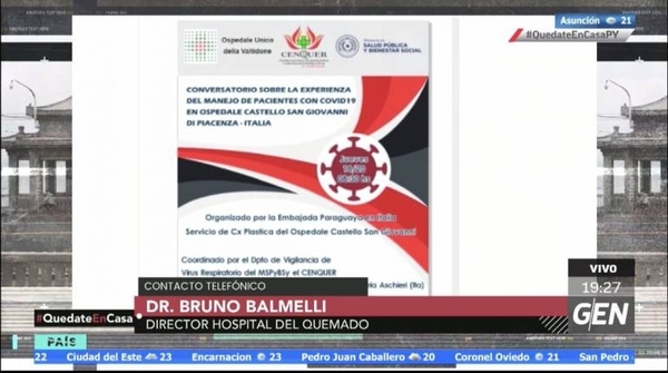HOY / La Embajada Paraguaya en Italia organizó un conversatorio sobre la experiencia del manejo de pacientes con Covid-19