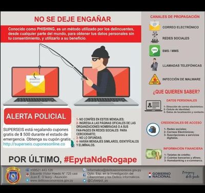 Alertan sobre estafa electrónica en tiempos de COVID-19