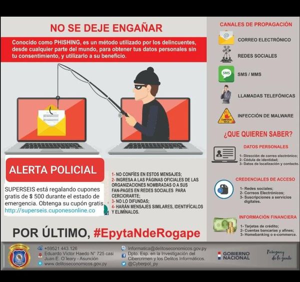 Alertan sobre estafa electrónica en tiempos de COVID-19