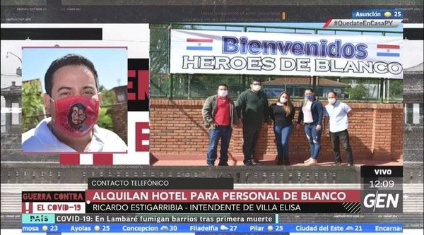 HOY / Ricardo Estigarribia, Intendente de Villa Elisa, alquiló un hotel para el personal de blanco